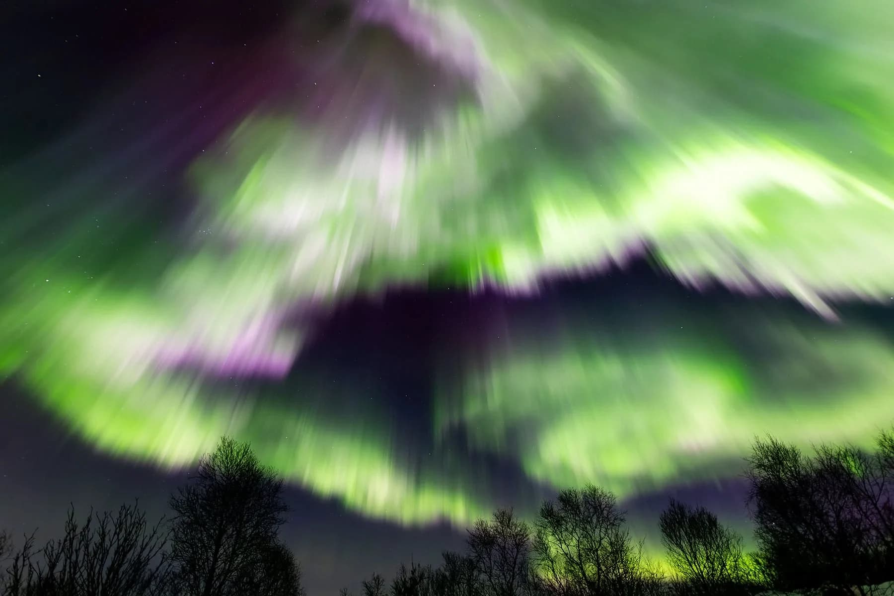 Aurora corona over Skogsøya
